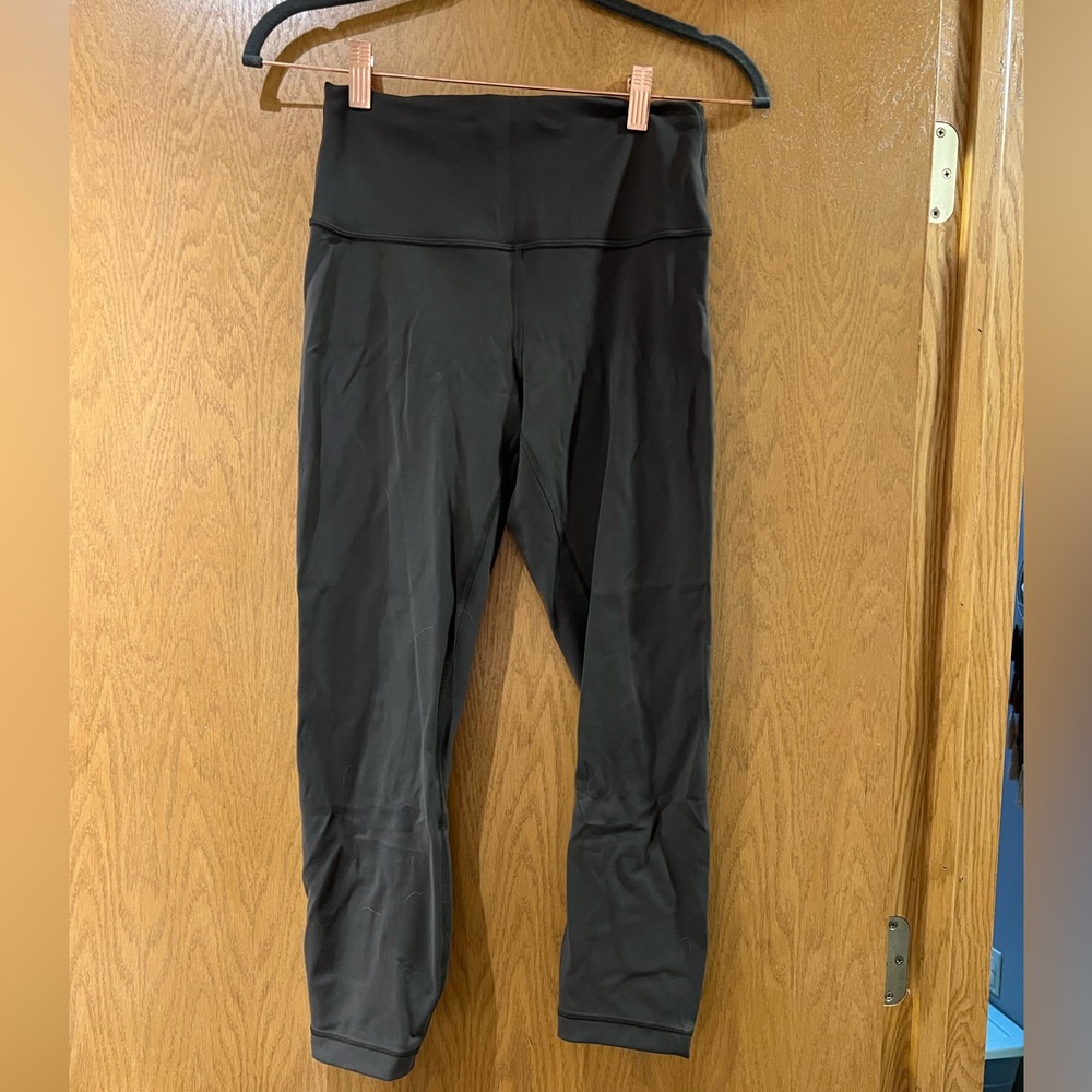 Lululemon Wunder Train Crop 23” size 8 Dark Olive